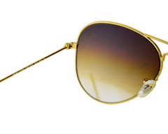 Ray-Ban Sunglasses RB3025 Aviator Gradient Gold Frame Light Brown Lens 58mm