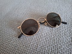 MATSUDA Round Sunglasses Model M3100 Shinny Gold & Black Green LNS 47-23