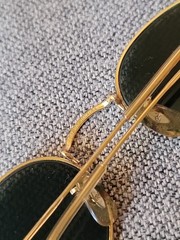 Vintage 60’s B&L Ray-Ban Oval Round Aviator Sunglasses 48mm Gold Green Lens USA