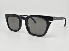 Lowercase Roseland Gloss Black Frame Flat Grey Lens Sunglasses w/ Case 49-22-149