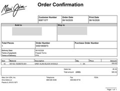 NEW Maui Jim Alika Sunglasses Black Gold Neutral Grey Polarized Proof Purchase