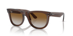 Ray-Ban Wayfarer Reverse Polished Transparent Brown/Gradient Brown Sunglasses