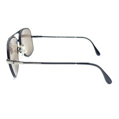 Hudson Z 87 Black Metal Square Aviator Sunglasses Frames 59-16 145 Men Women