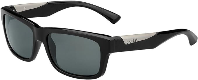 BOLLE JUDE SHINY BLACK POLARIZED TNS GREY OLEO AR SUNGLASSES 11831 BRAND NEW 57