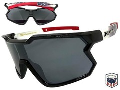Oversize Sporty Wrap Around Large SUNGLASSES For Men Patriotic American USA Flag
