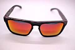 PAIENER SUNGLASSES PLASTIC WOOD GRAIN GREY / RED MIRROR LENS