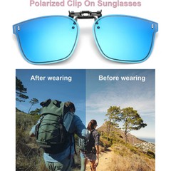 Polarized Clip On Sunglasses For Prescription Glasses Anti-Glare Flip Up Eyewear