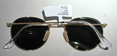 Ray-Ban RB3447 Sunglasses Round Metal, 50-21, Polished Gold Frame