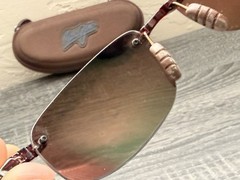 Maui Jim MJ 407-10 Rimless Wrap Sunglasses Made in Japan Polarized MJ Spor