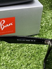 Ray-Ban RB2140 Wayfarer Sunglasses Gloss Black Frame And Lens 50mm