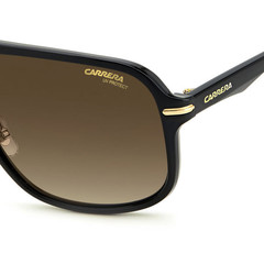 Carrera 296-S Sunglasses Black 02M2 HA – Gradient Brown Lens 60-15-140 – NEW