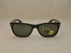 Ray Ban NEW WAYFARER (RB2132-901 58) Black with Crystal Green Lens