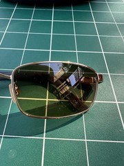 Emporio Armani 167-S 743 Gold Rectangular Sunglasses BrownLens 135mm 54[]19