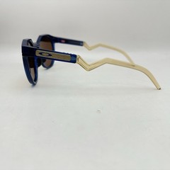 Oakley Mens HSTN Mybappe Series Irregular Polarized Mirror Sunglasses Navy/Gold