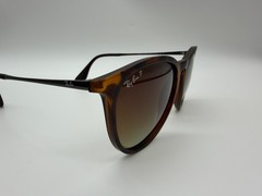 Ray-Ban Erika Classic RB4171 Polarized Gradient Sunglasses Matte Tortoise/ Brown
