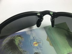 MAUI JIM HO’OKIPA POLARIZED 407-02 Rimless SUNGLASSES Gloss Black/ Neutral Grey