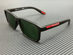 PRADA LINEA ROSSA PS 05YS DG006U Black Rubber Green 58 mm Men’s Sunglasses