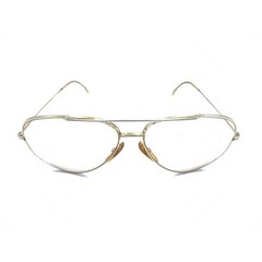 Gold Metal Large Aviator Sunglasses Light Brown Glass Lens Designer Men Women