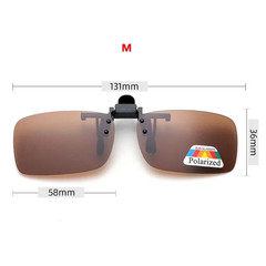 4 Color Polarized Clip-On Flip-Up Sunglasses UV380 Driving Fishing Night Vision