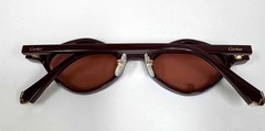 Cartier CT0540S Premiere de Cartier Geometric Sunglasses Burgundy-Gold/Pink lens