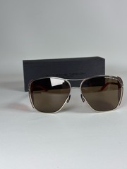 PORSCHE DESIGN P 8600 B Titanium Oversized Men’s Women’s Silver/Red Sunglasses .