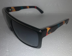 Dragon Sunglasses FAME Light Bright-Black Multicolor Frame w/ Silver Mirror Lens