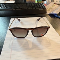 Ray-Ban Chris RB4187 Polarized Square Sunglasses Brown Frame/Lenses 54-18 145