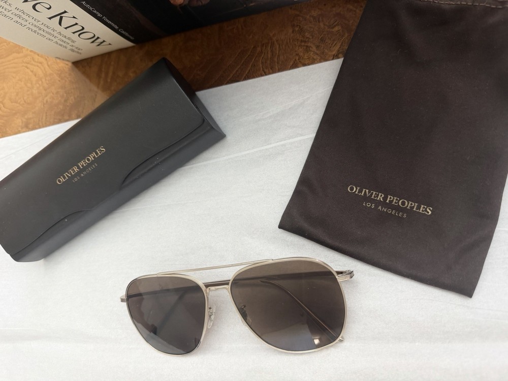 Oliver Peoples The Row Ellerston Polarized Unisex Titanium SunglassesOV1278ST 58