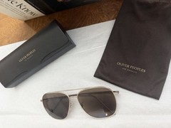 Oliver Peoples The Row Ellerston Polarized Unisex Titanium SunglassesOV1278ST 58