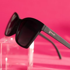 goodr Adult New Wave Renegade Plastic Rectangle Sunglasses – Black