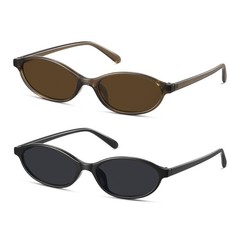 Colrea Retro Oval Cat Eye Sunglasses for Women 90s Retro Trendy 2025 Lightwei…
