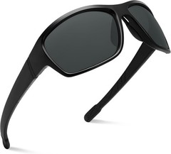Dollger Polarized Sports Sunglasses for Men Women Lightweight Wrap-Around, UV400