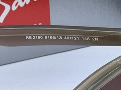 NEW Ray-Ban RB2180 6166/13 Polished Light Brown / Gradient Brown Sunglasses 49mm