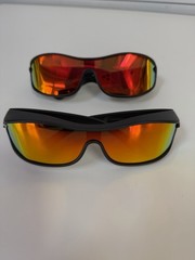 Battle Vision Z22-1222 Sunglasses Black Polarized Wrap