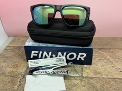 Fin Nor Sunglasses Dropfly-Matte-Green Mirror Copper Base- Glass lens-NEW