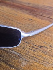 Vintage Oakley Square Wire 2.0 Silver Ice Iridium Sunglasses w/ Replacement Case