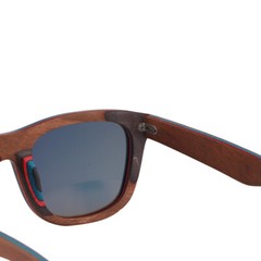 Handmade Unisex Skateboard Wood Polarized Sunglasses Outdoor Wood Frame Glasses