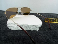 Ray-Ban RB3362 Cockpit Sunglasses, Gold Frame, Solid Yellow Lens