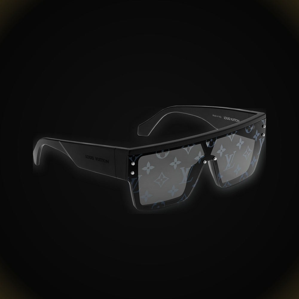 Louis Vuitton LV Waimea L Men’s Black Sunglasses Monogram Lens Print France LTD