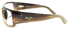 Maui Jim MJ266-01 World Cup Sunglasses Wrap Chocolate Stripe Fade FRAME ONLY