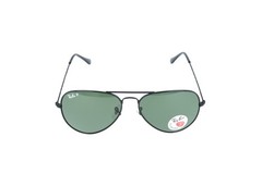 Ray-ban Rb3025 002/58 Black Aviator Polarized Sunglasses 58-14-135