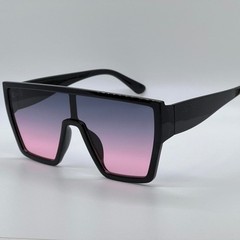 Men Fashion Sunglasses Pink Burgundy Ombre Lens Square Frame Shield Sunnies 2026