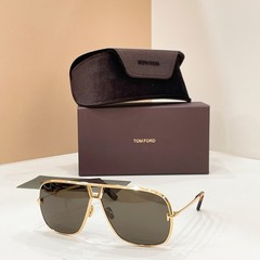 TOM FORD TF1204 Gold-Frame Gray-Lens Aviator Sunglasses 63 11-140