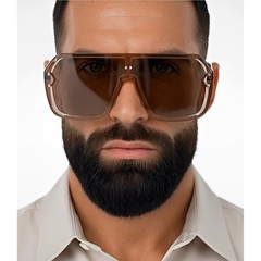 Designer Oversized Shield Sunglasses Fashion Men Trendy Shades UV400 Outfit New