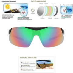 New Men Polarized Sunglasses Sport Mirror Wrap Around Driving Eyewear Glasses Us