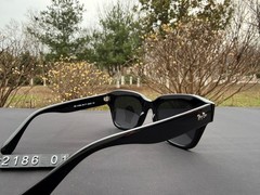 RayBan State Street Geometric Thick Square Polarized Sunglasses RB2186 Black