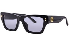 Tory Burch TY7169U 170987 Sunglasses Women’s Black/Solid Grey Rectangle 52mm