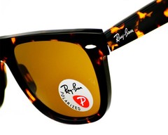 Ray-Ban RB2140 Original Wayfarer Tortoise Frame Polarized Brown Lens 54mm Unisex
