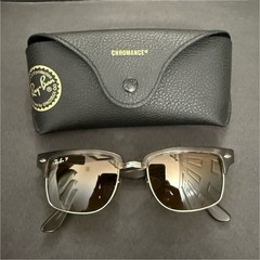 Ray-Ban RB 4190 Chromance Polarized Square Sunglasses Brown Frame/Brown