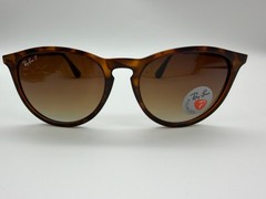 Ray-Ban Erika Classic RB4171 Polarized Gradient Sunglasses Matte Tortoise/ Brown